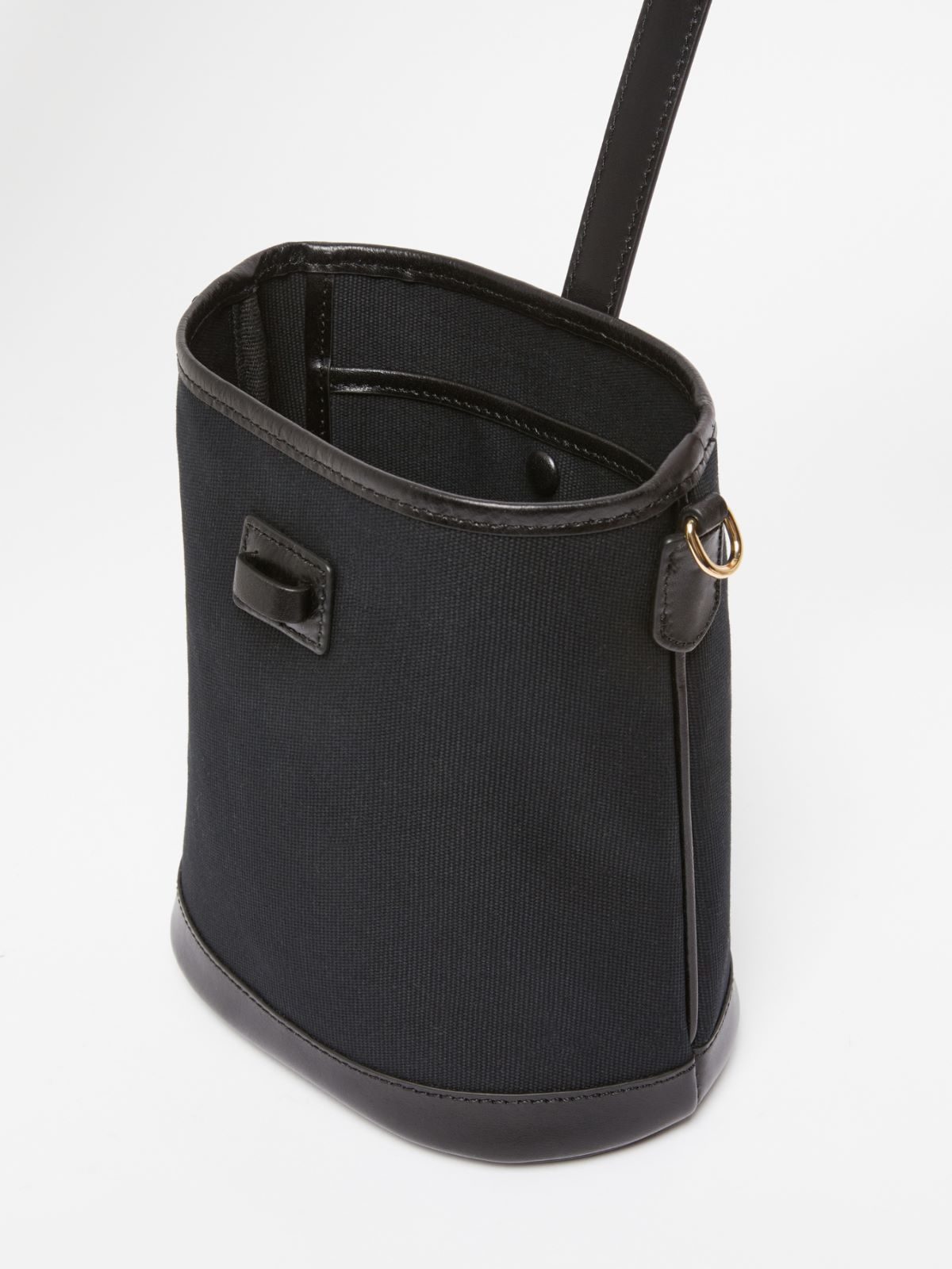 WEEKEND MAX MARA SMALL CANVAS BUCKET BAG