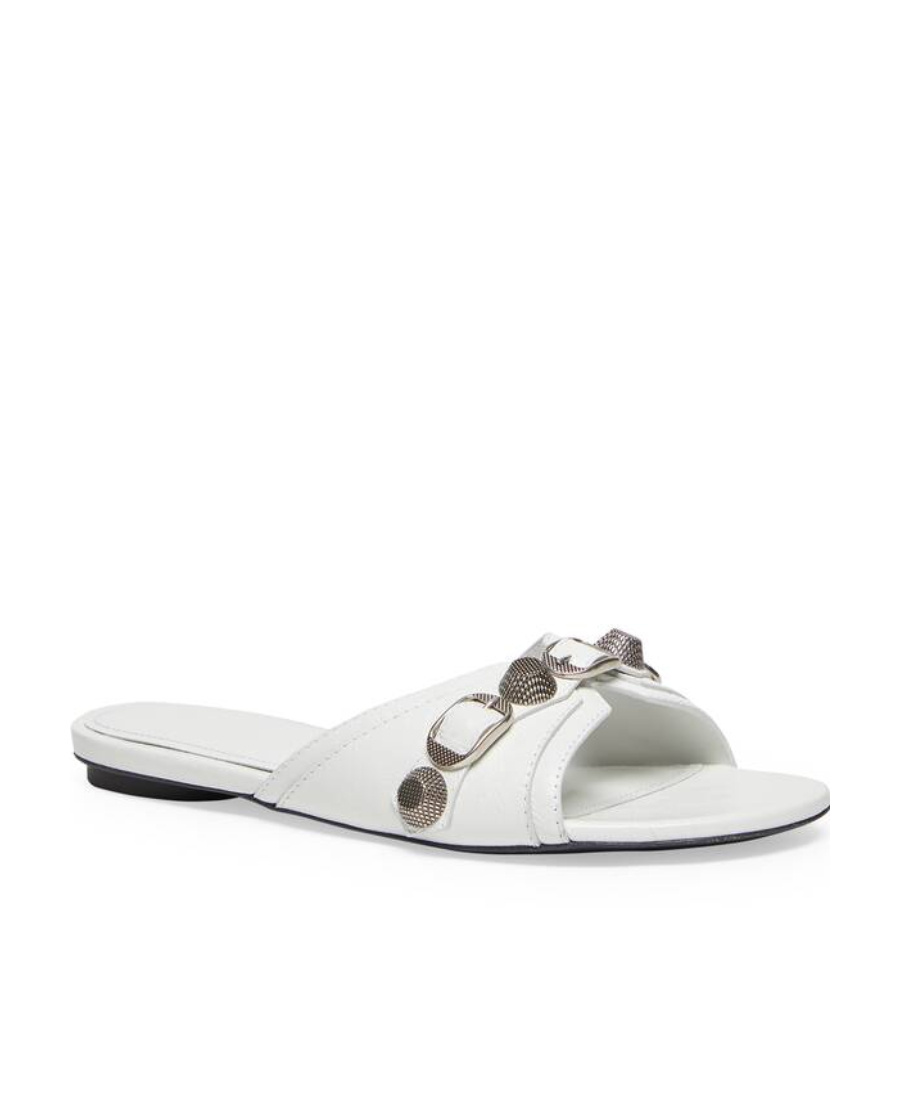 BALENCIAGA WOMEN'S CAGOLE SANDAL IN WHITE