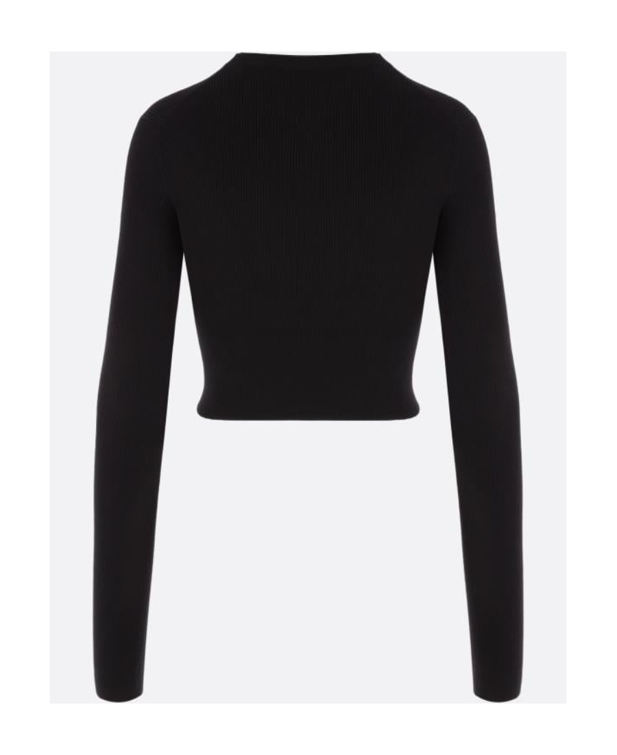 Prada Black Silk T-shirt In Black