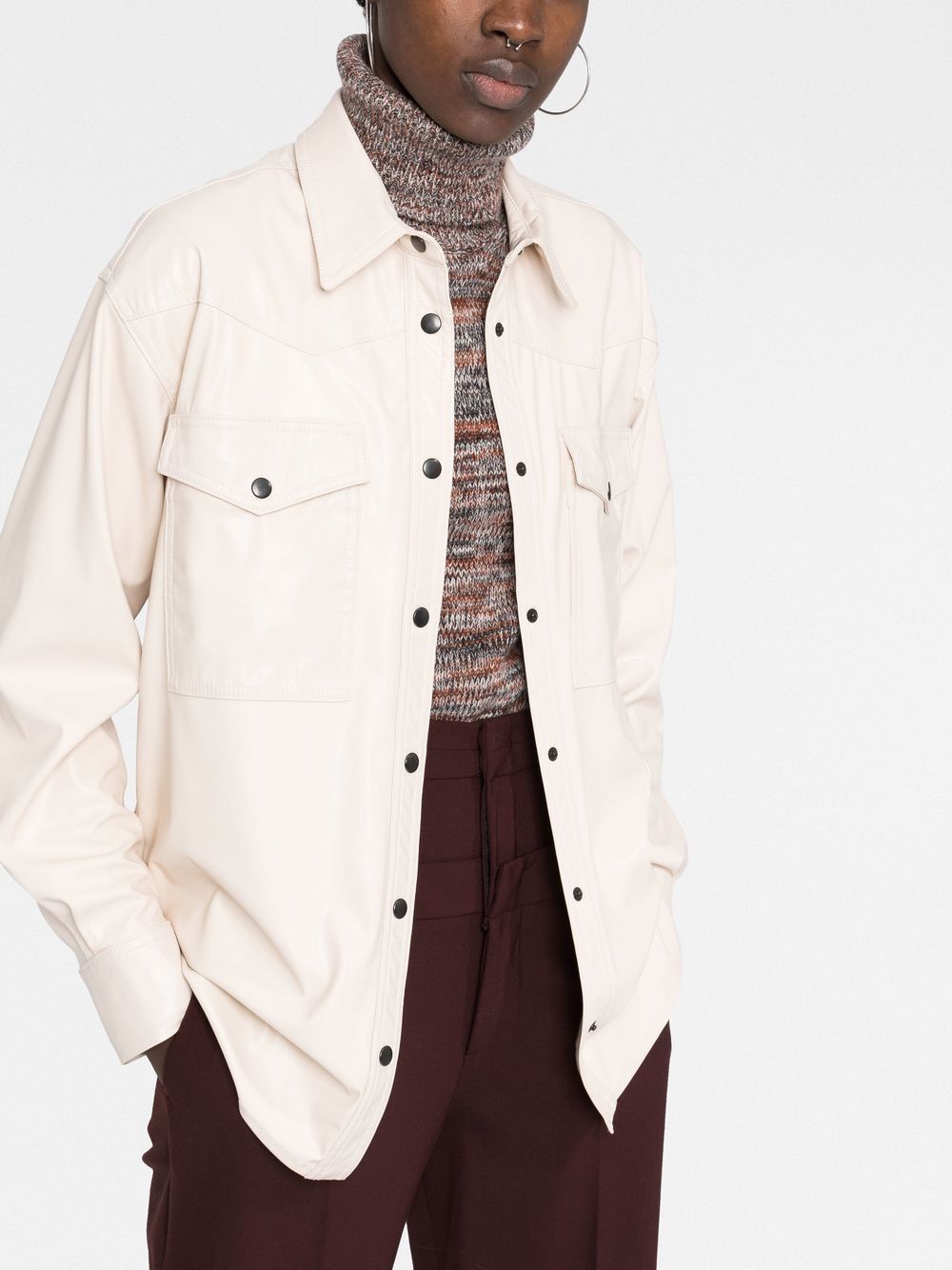 Isabel Marant Étoile Lapel Long-sleeved Shirt In White
