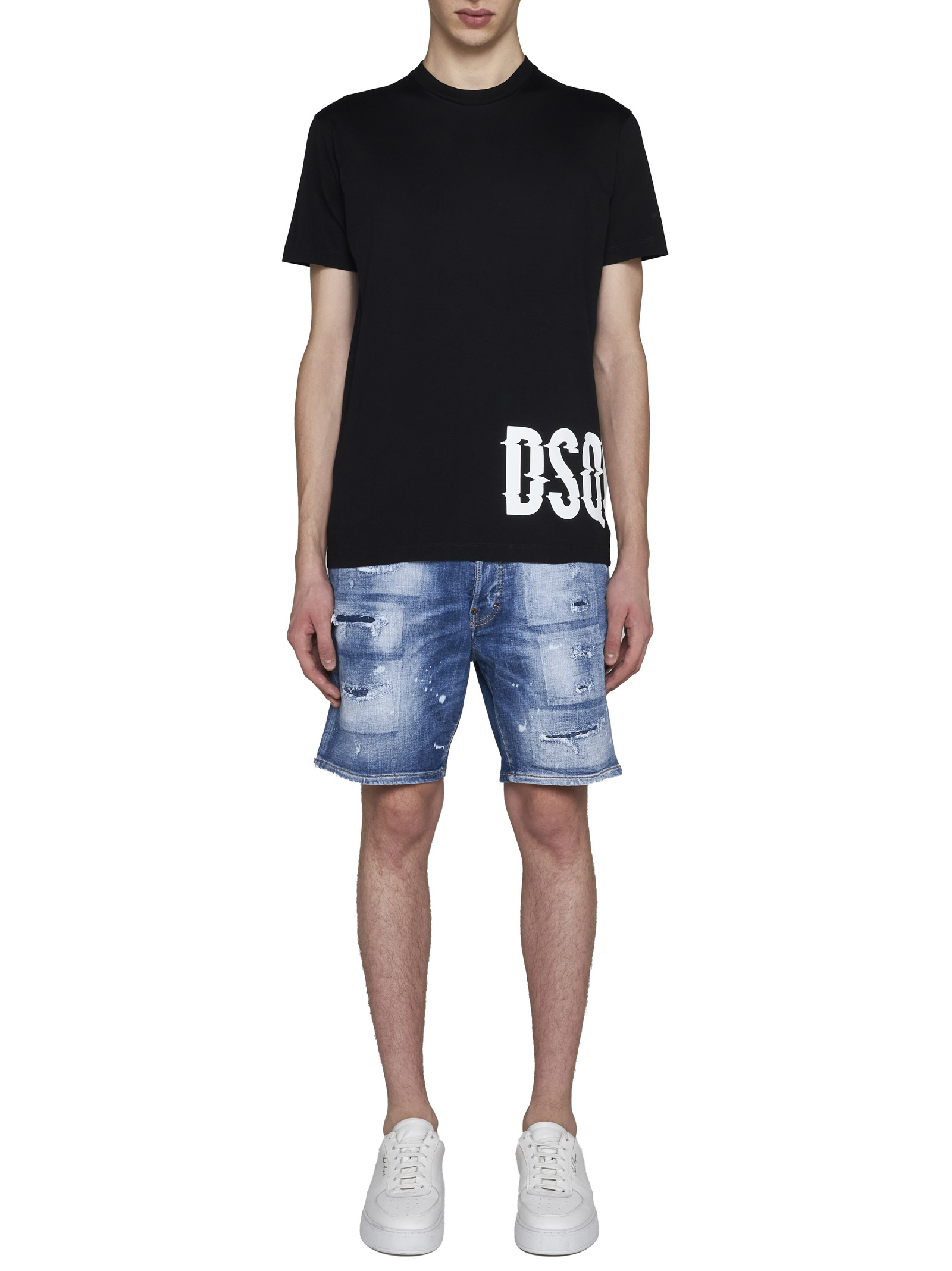 Dsquared2 Cotton Cool Fit T-shirt With Printed Logo In Black