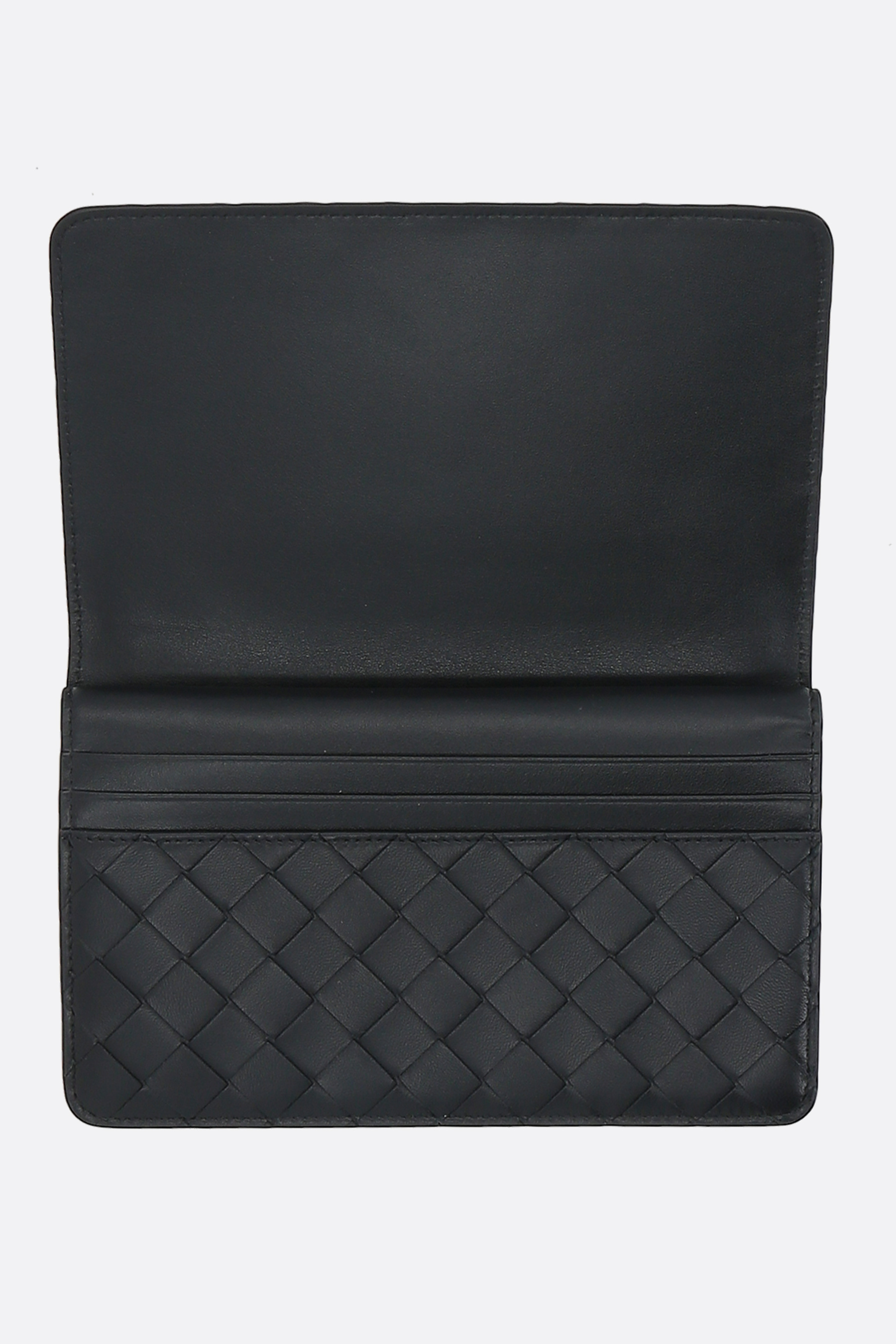 Bottega Veneta Flip Wallet In Black
