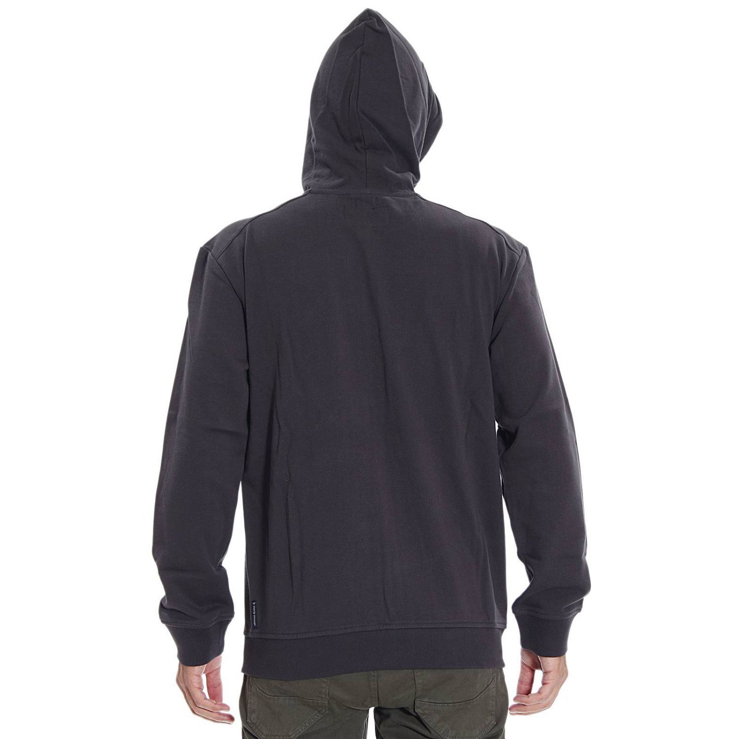 Armani Jeans Hooded Long-sleeved Casual Jacket In Black