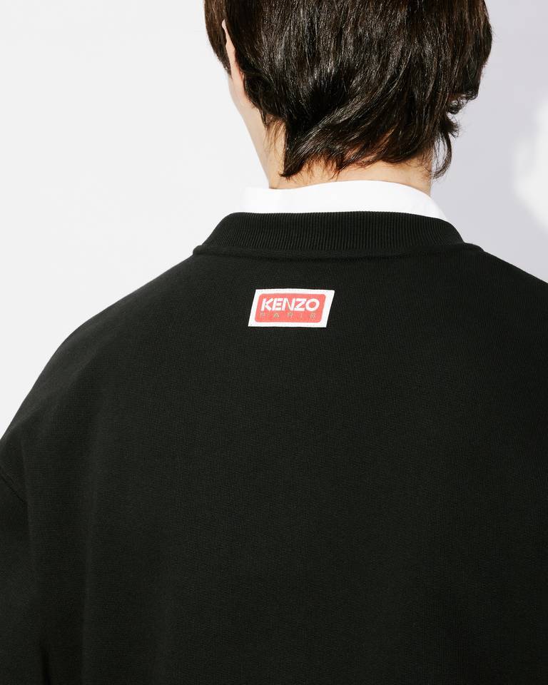 Kenzo Varsity Jungle Embroidered Sweatshirt In Black
