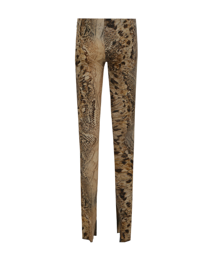 Blumarine Low-waist Slim-fitting Casual Pants In Brown