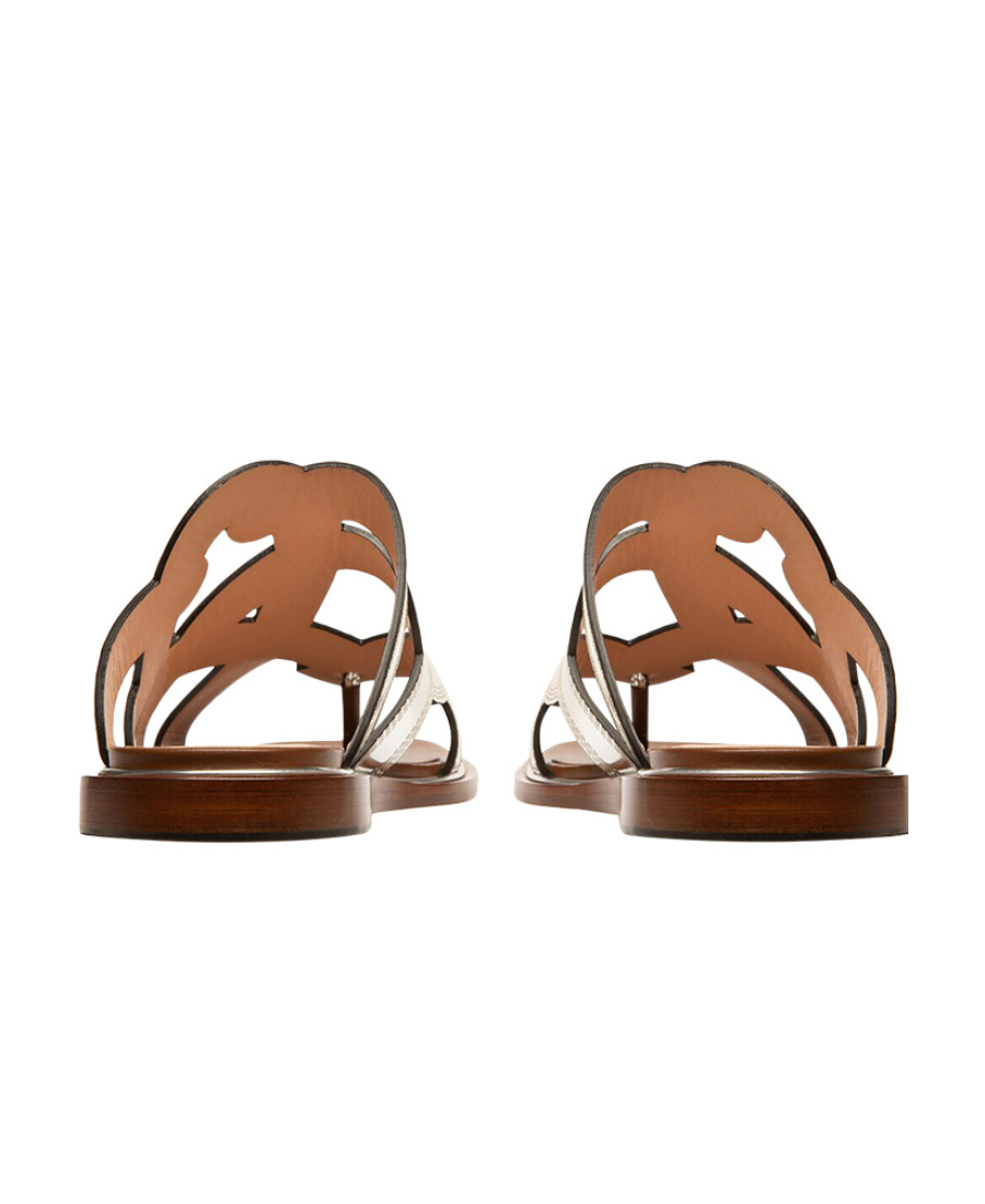 Bally Hollow-out Details Flip-flops In Gray