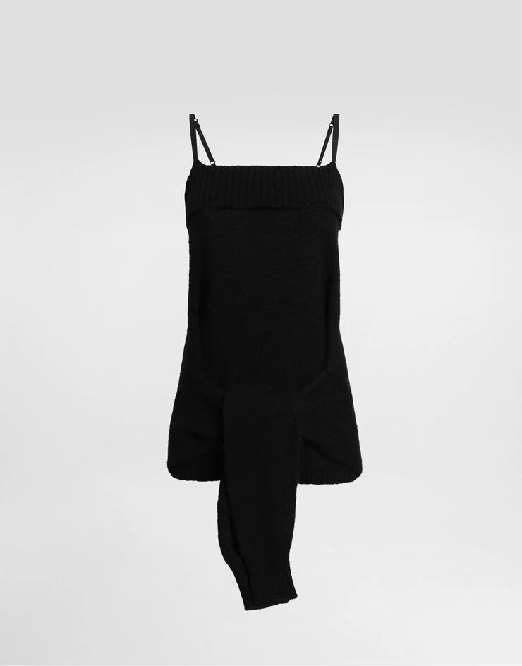 Dolce & Gabbana Wool Blend Tank Top In Black