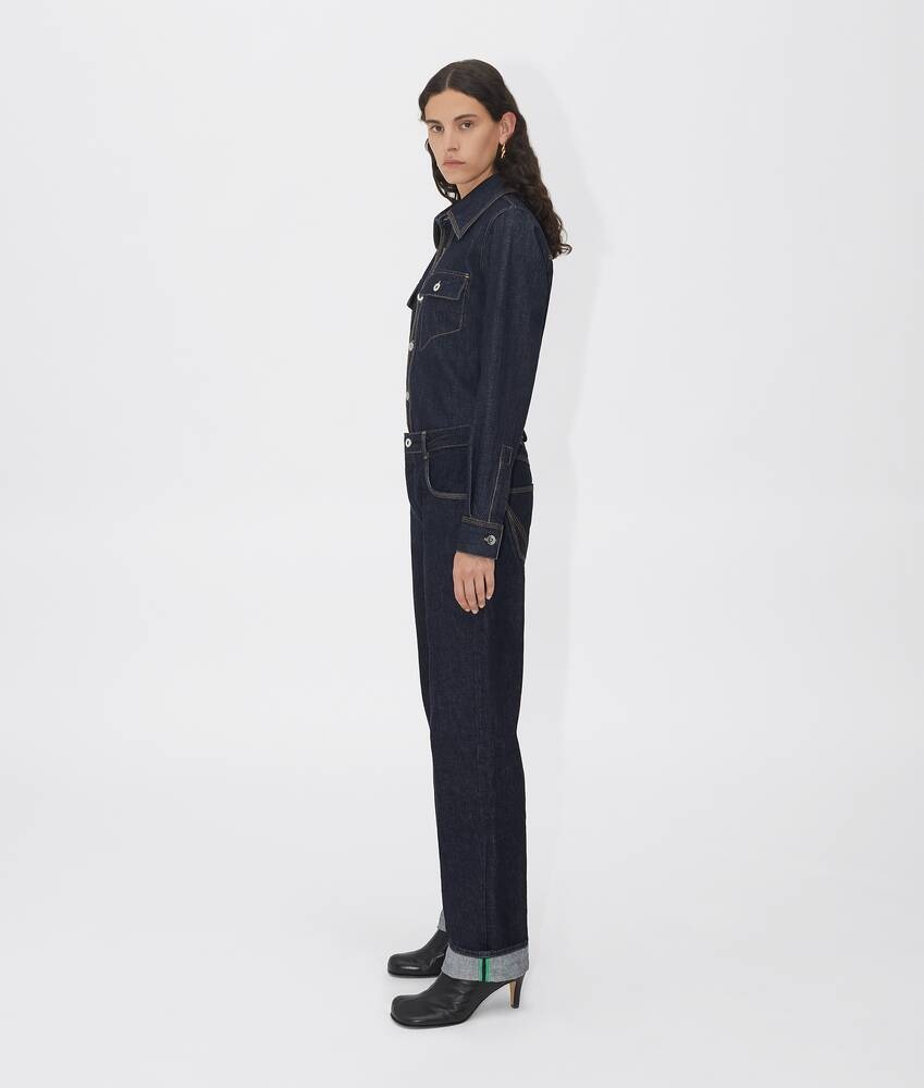 Bottega Veneta Lightly Washed Denim Shirt In Black