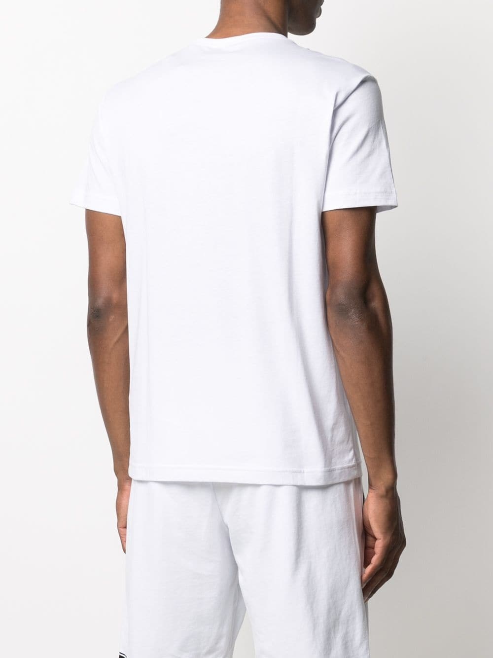 Ea7 Logo-print Short-sleeved T-shirt In White