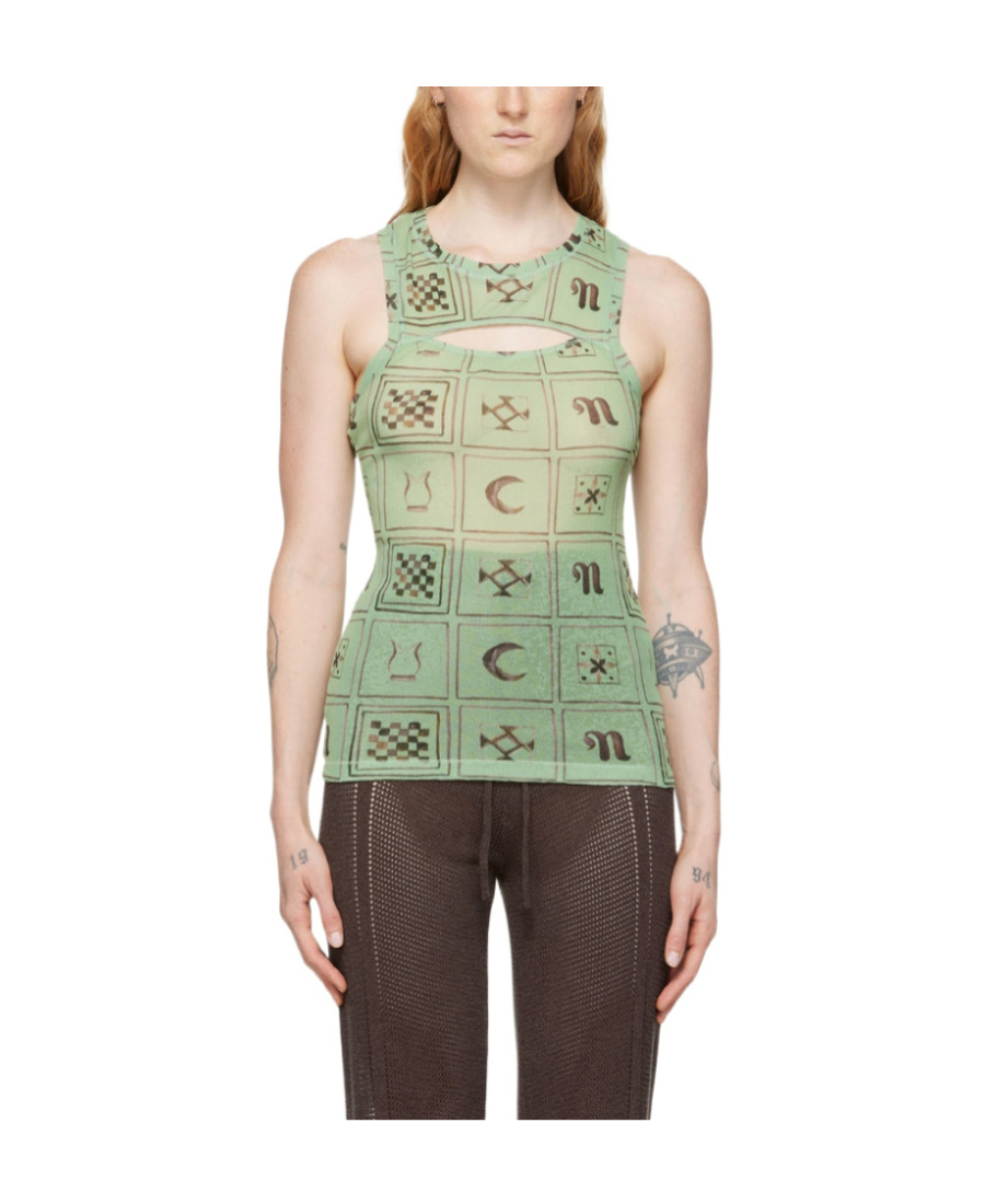 Nanushka Green Lio Tank Top In Green