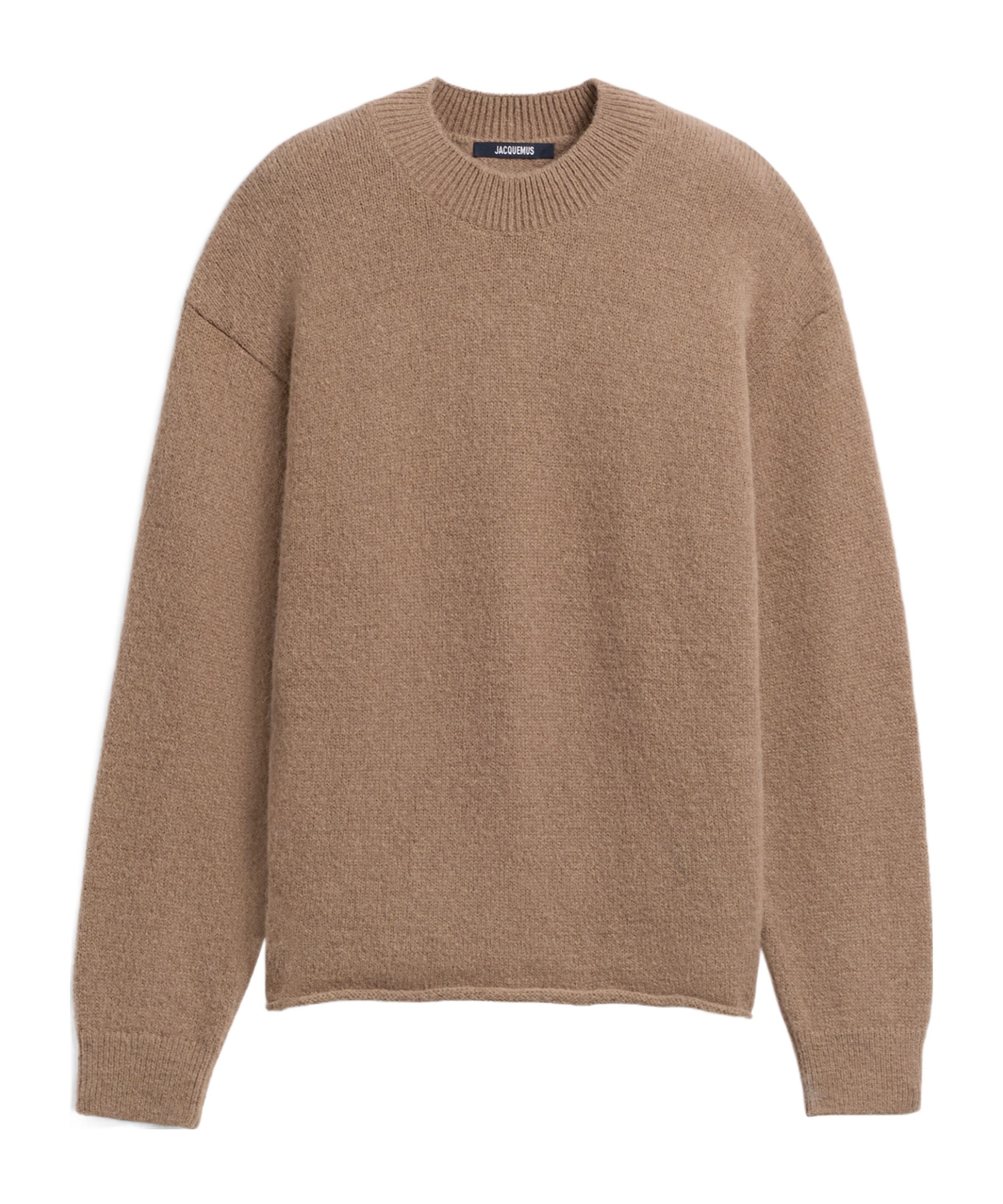 Jacquemus Logo Detailed Knitted Sweater In Brown