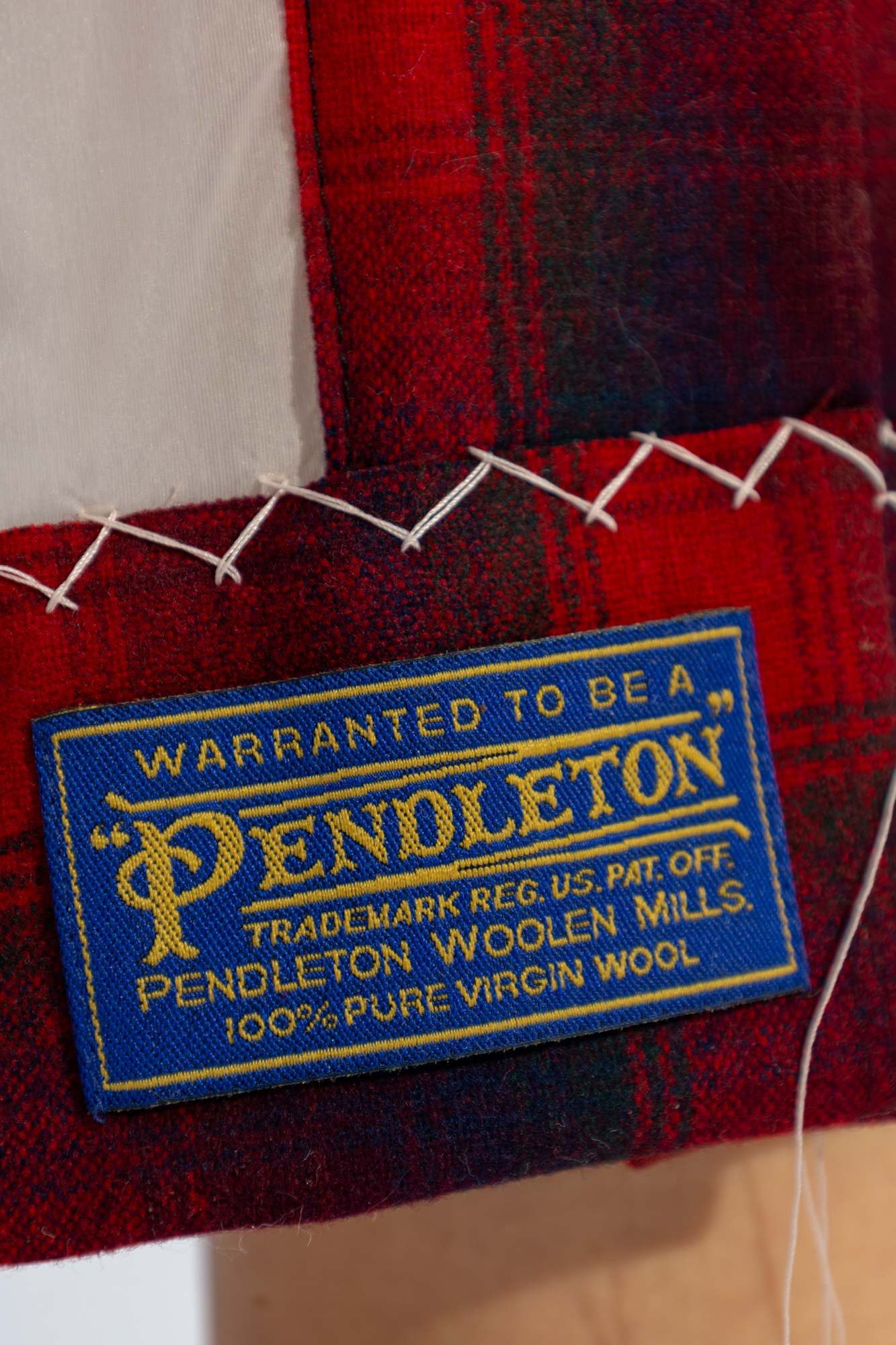 Maison Margiela Pendleton-check-hem Sheer Skirt In Pink