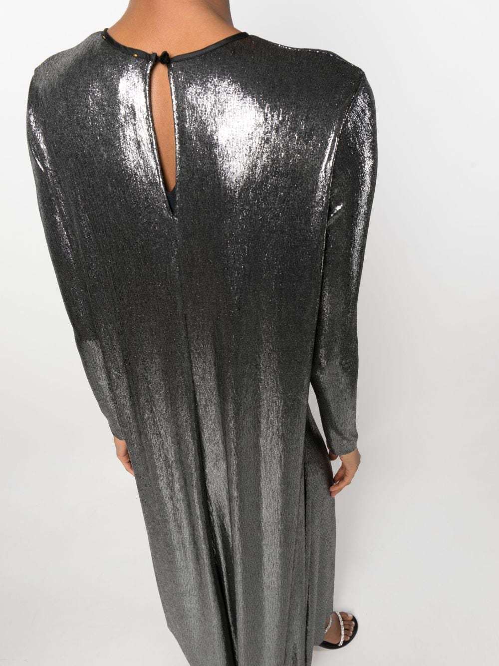 FORTE FORTE METALLIC-FINISH MIDI DRESS
