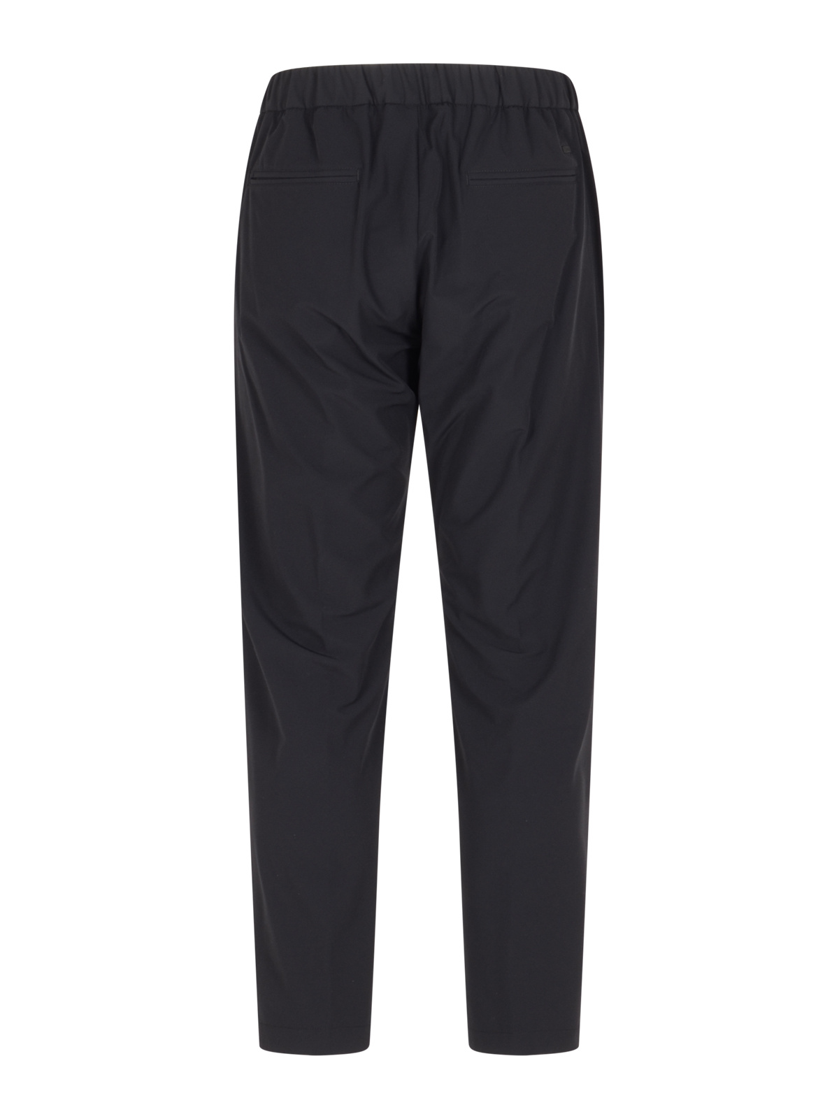 Herno Technical Fabric Pants With Drawstring Waist In Black