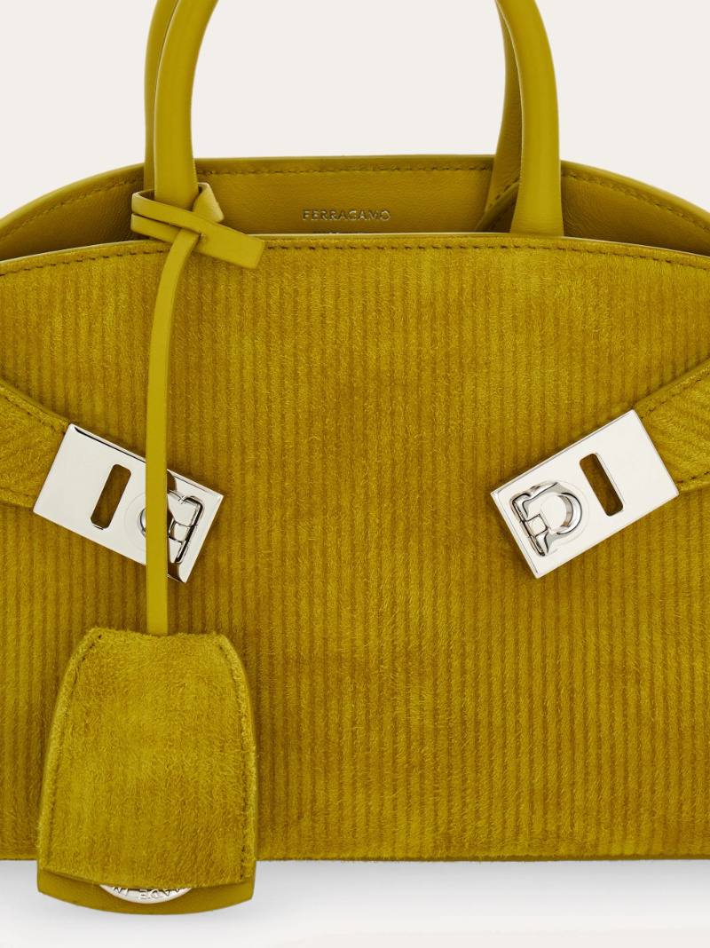 Ferragamo Hug Handbag (xs) In Yellow