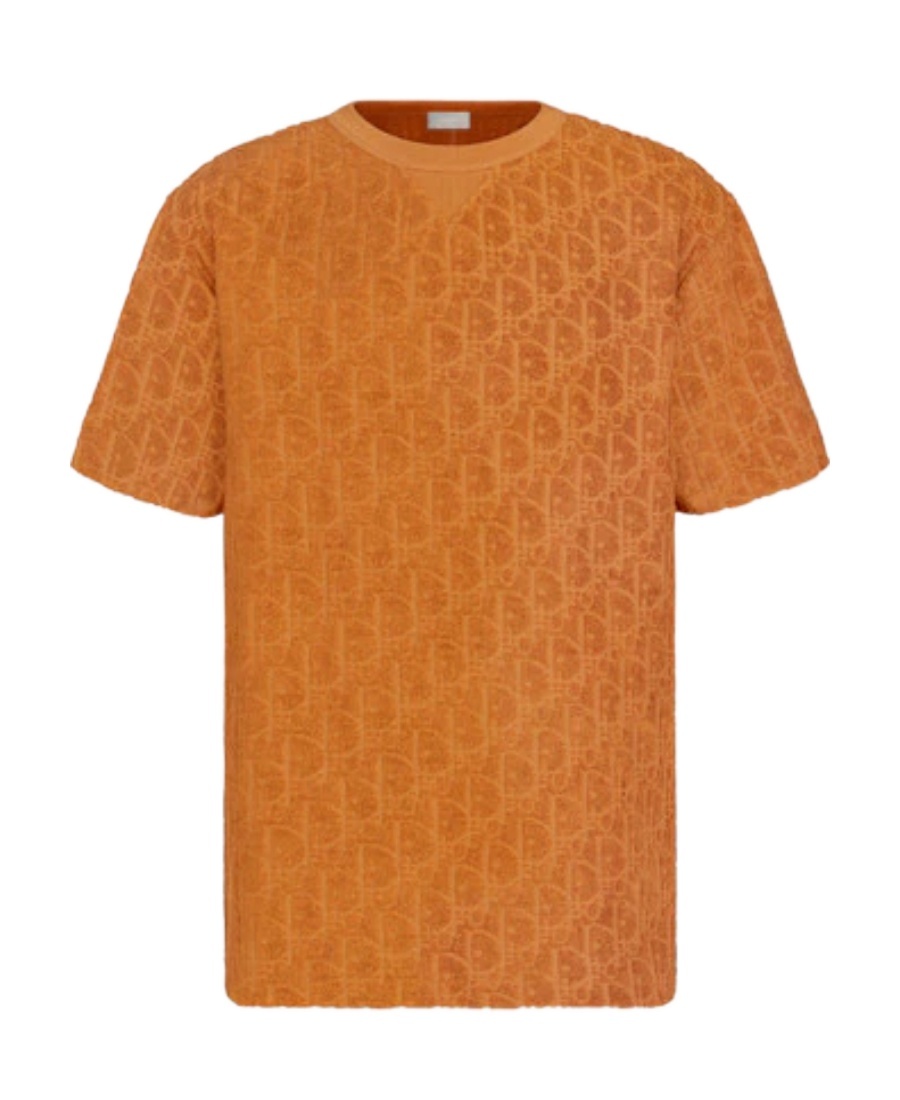 Dior Round Collar Loose Short-sleeved T-shirt In Orange