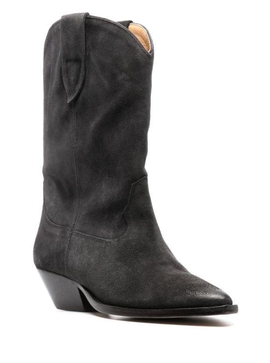 Isabel Marant Ankle Boots In Luxurious Calf Velvet Leather With Sleek Design And Quality Finish In Black
