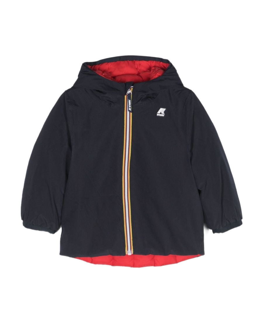 K-way Long-sleeved Hooded Jacket In Black
