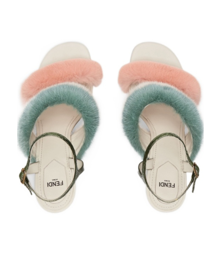 Fendi Women's First Heeled Sandals | Size 36 | 8x8275ai12 Color F1h01 In Multicolor