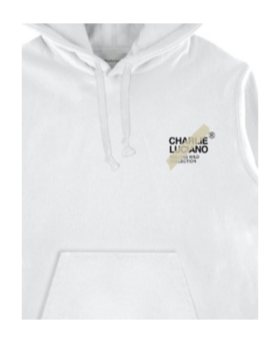 Charlie Luciano Printed Logo Sweater In White