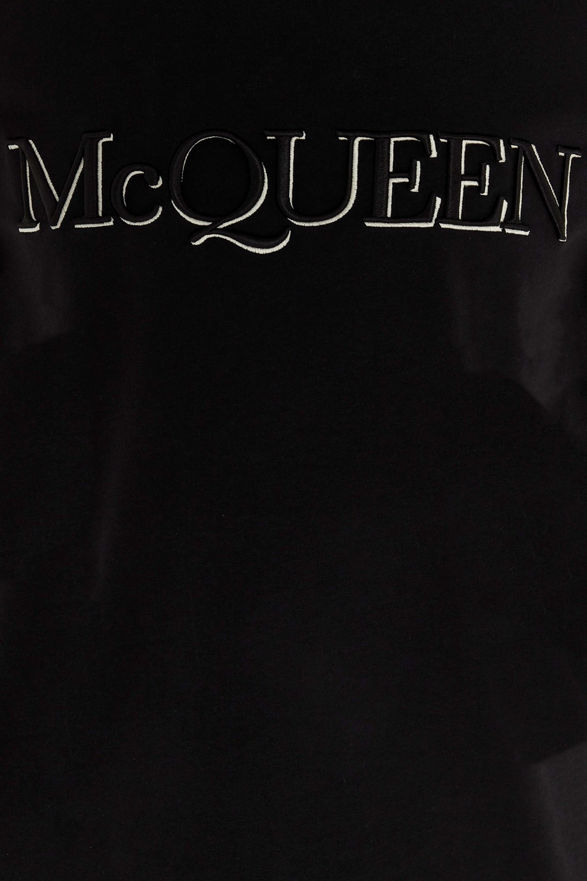 Alexander Mcqueen Logo-print Short Sleeve T-shirt In Black