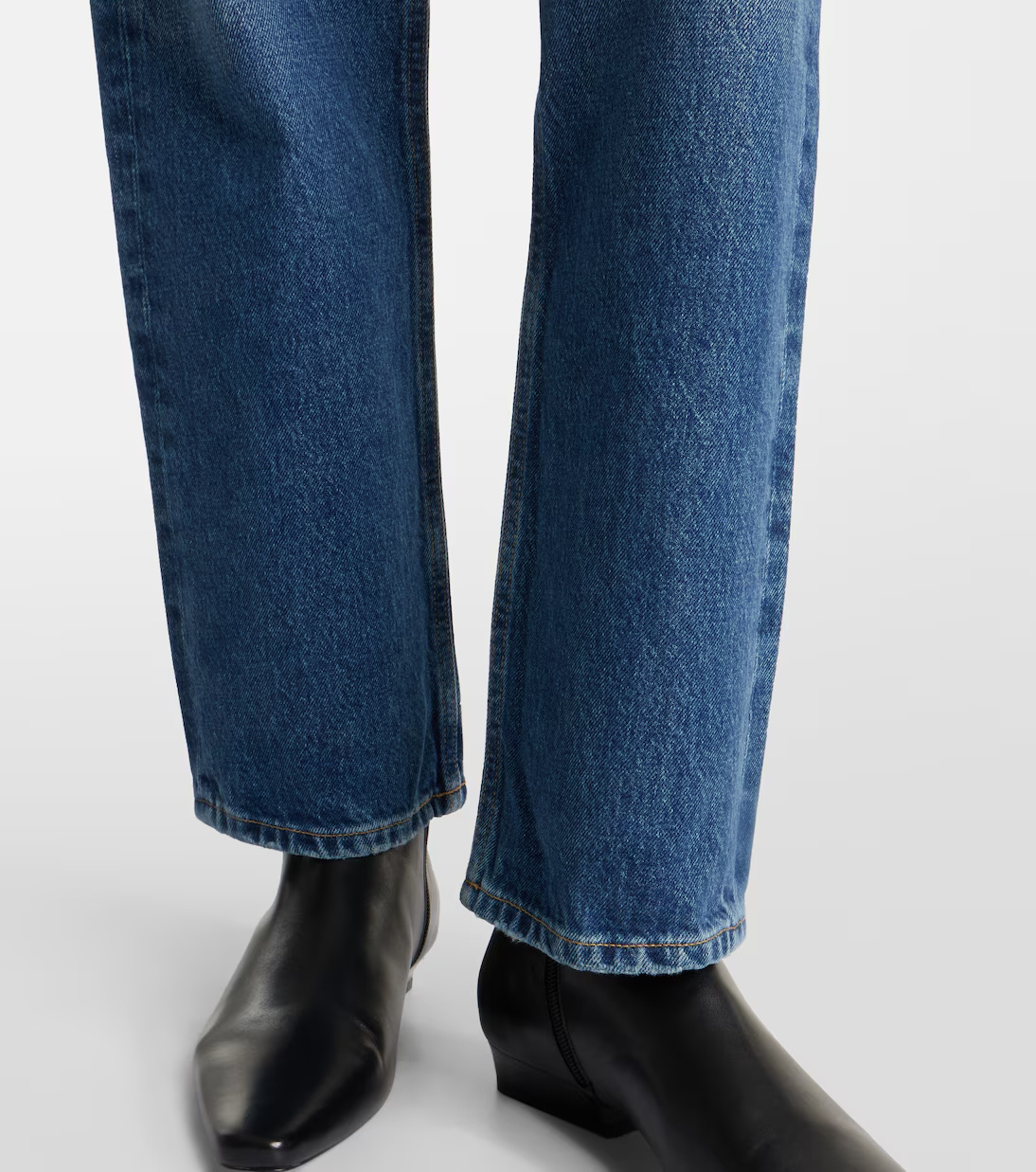 Agolde Mid-rise Straight-leg Denim Trousers In Blue
