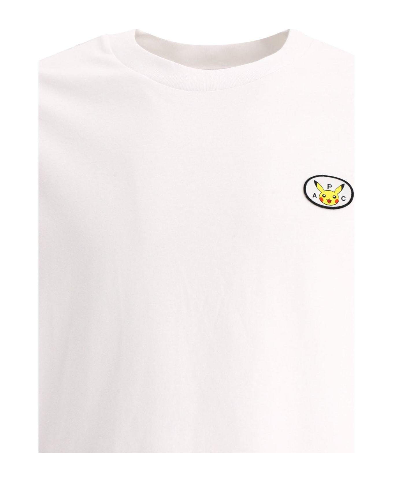 Apc X Pokémon Logo-print Cotton T-shirt In White