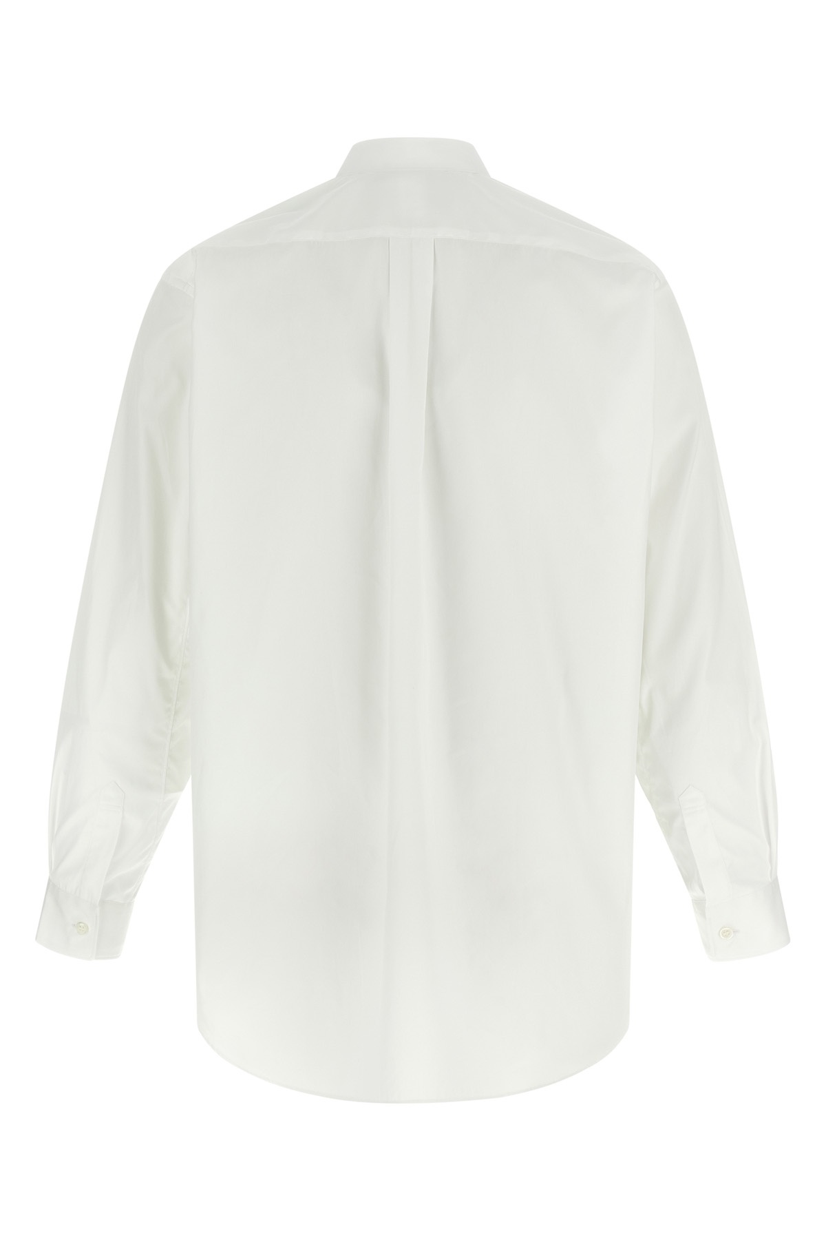 Comme Des Garçons Patterned Cotton Poplin Shirt With Contrast Details In Multi