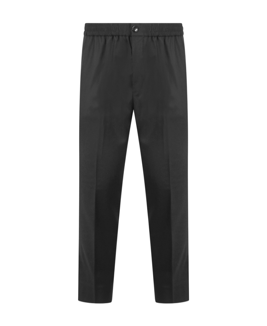 Shop Ami Alexandre Mattiussi Ami Elastic Waist Straight-leg Pants In Black