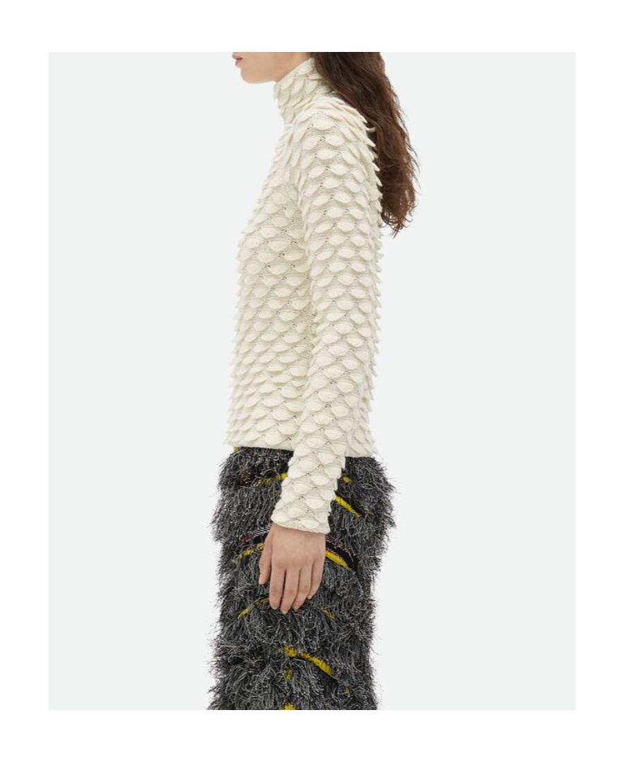 Bottega Veneta Wool Turtleneck Sweater In White