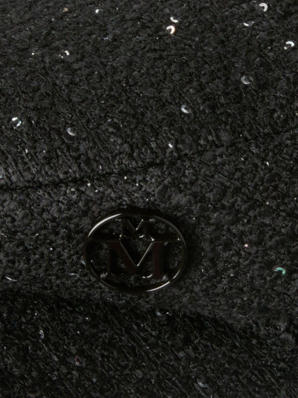 Maison Michel Sequined Beret In Black