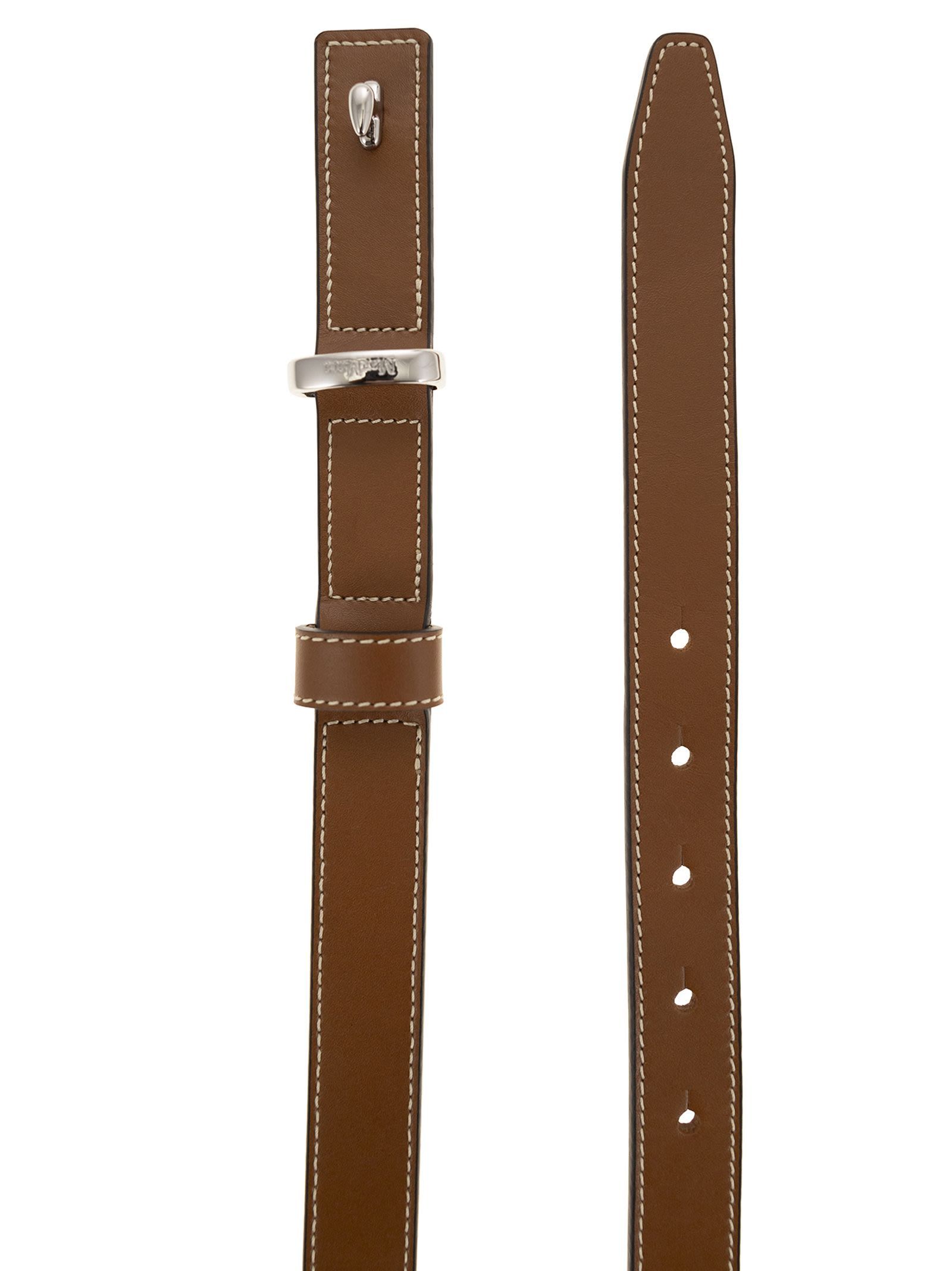 Max Mara Valentino Logo Engraved Belt In Brown