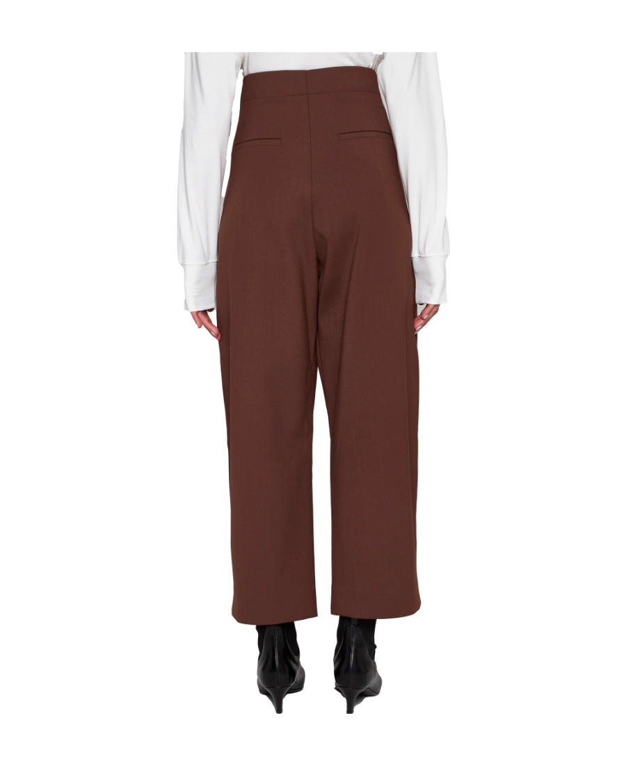Studio Nicholson Dordoni High-waist Trousers In Brown