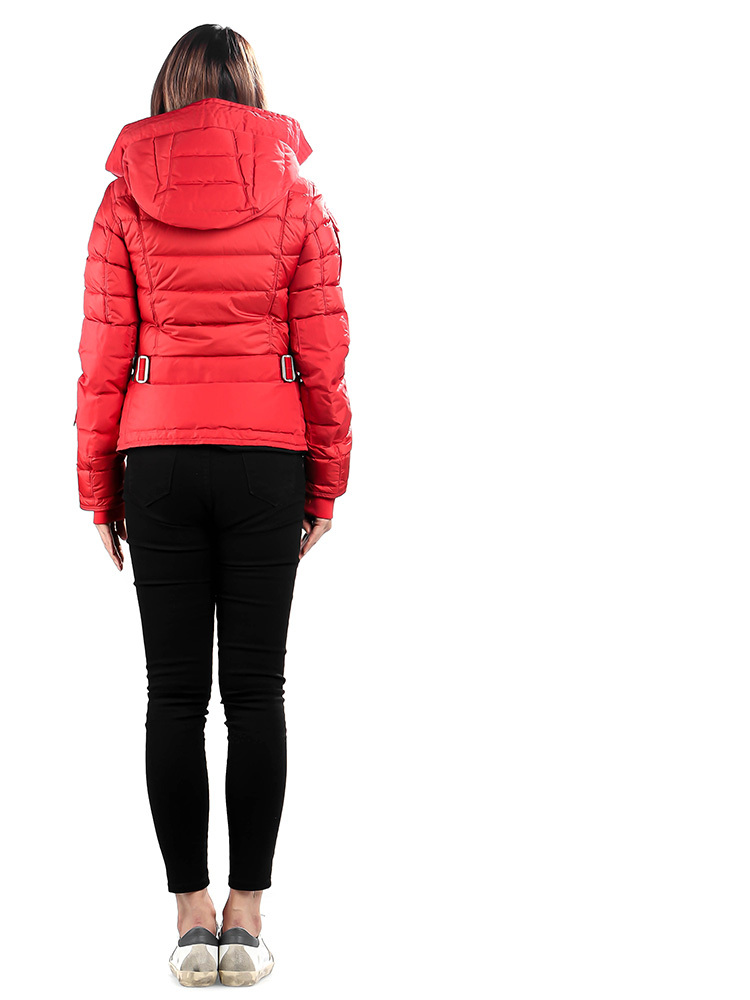 Shop Parajumpers Long-sleeved Hooded Down Jacket