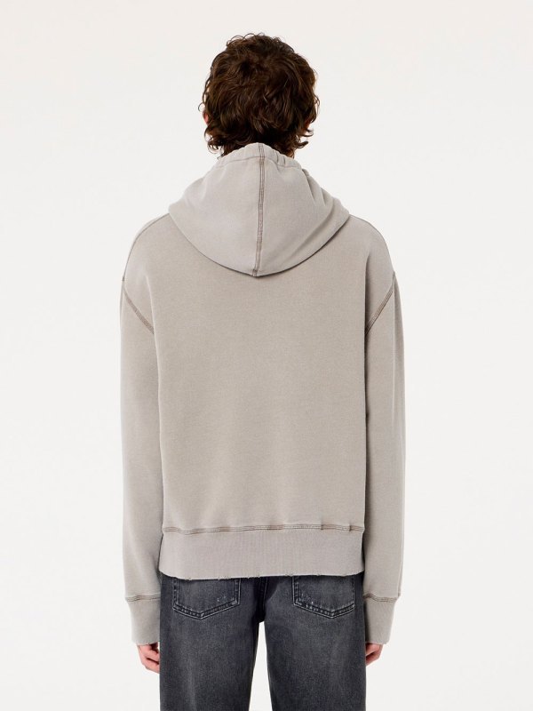 Ami Alexandre Mattiussi Ami Logo Embroidered Drawstring Hoodie In Nude