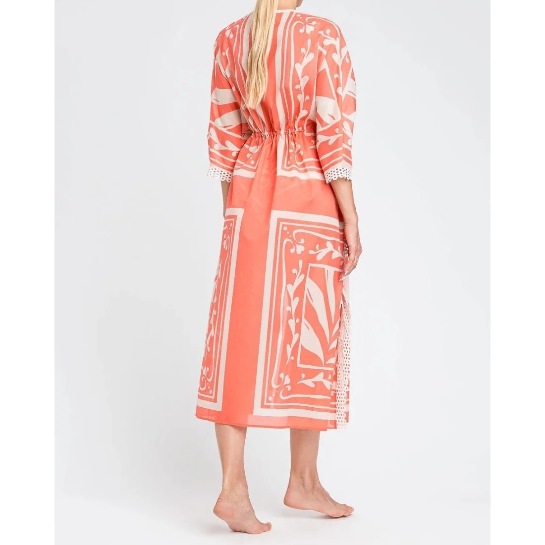 Twinset Kaftan Coral/beige