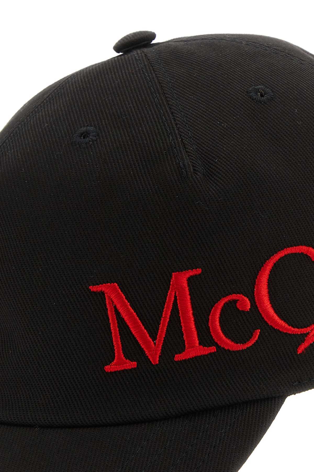 Alexander Mcqueen Logo Embroidered Baseball Cap In Black
