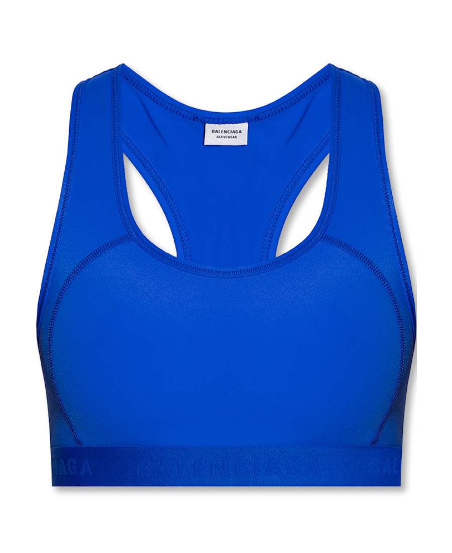 Balenciaga Athletic Sports Bra In Blue