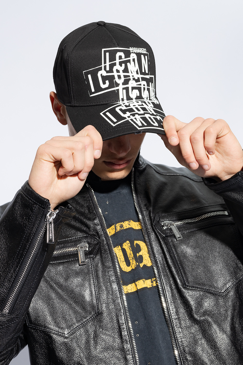 Shop Dsquared2 Logo-print Cotton Cap In Black