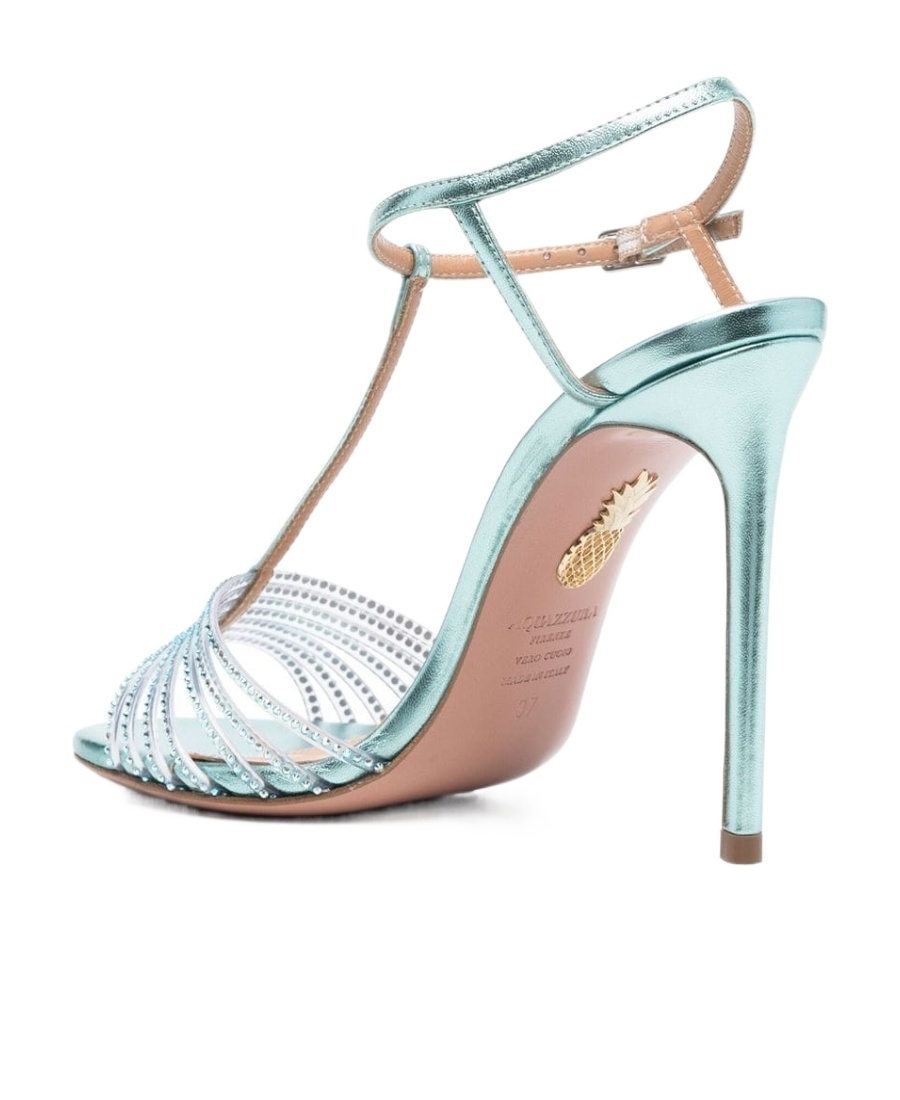 Aquazzura Amore Mio 105 Crystal-embellished Sandals In Multicolor