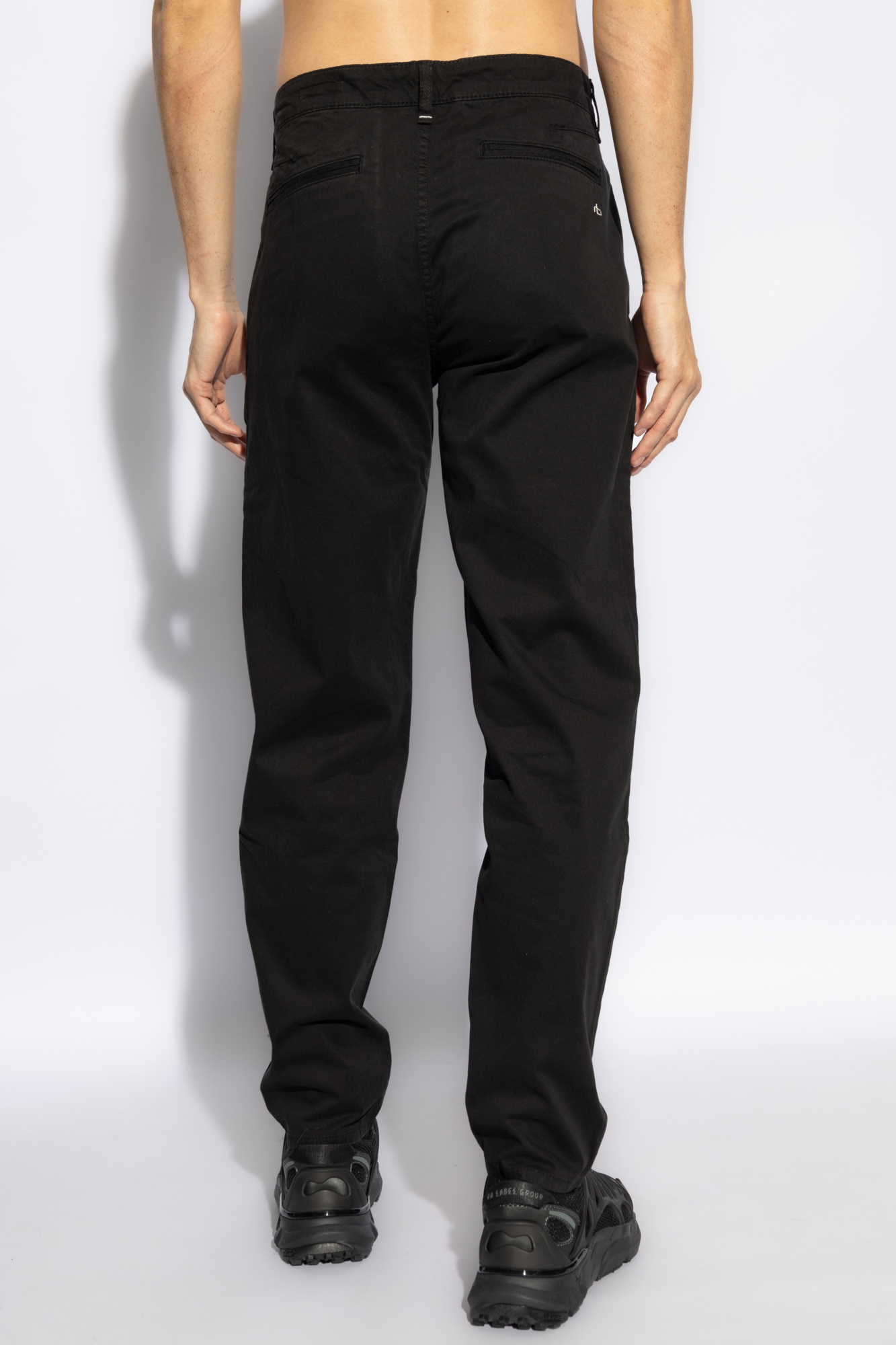 Rag & Bone Waistband Loop Casual Pants In Black