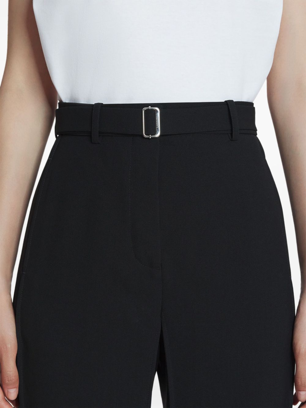 Lanvin Pressed-crease Trousers In Black