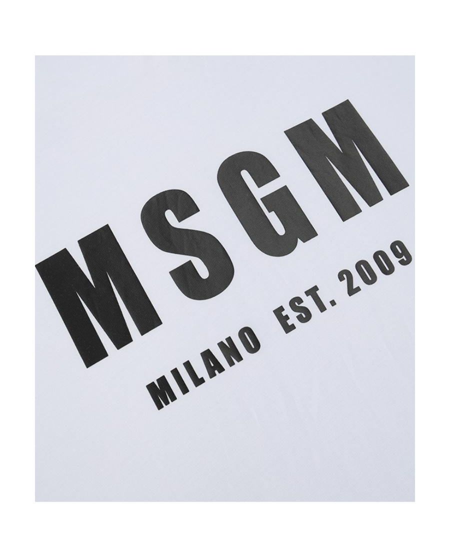 Msgm Printed Short-sleeved T-shirt In White