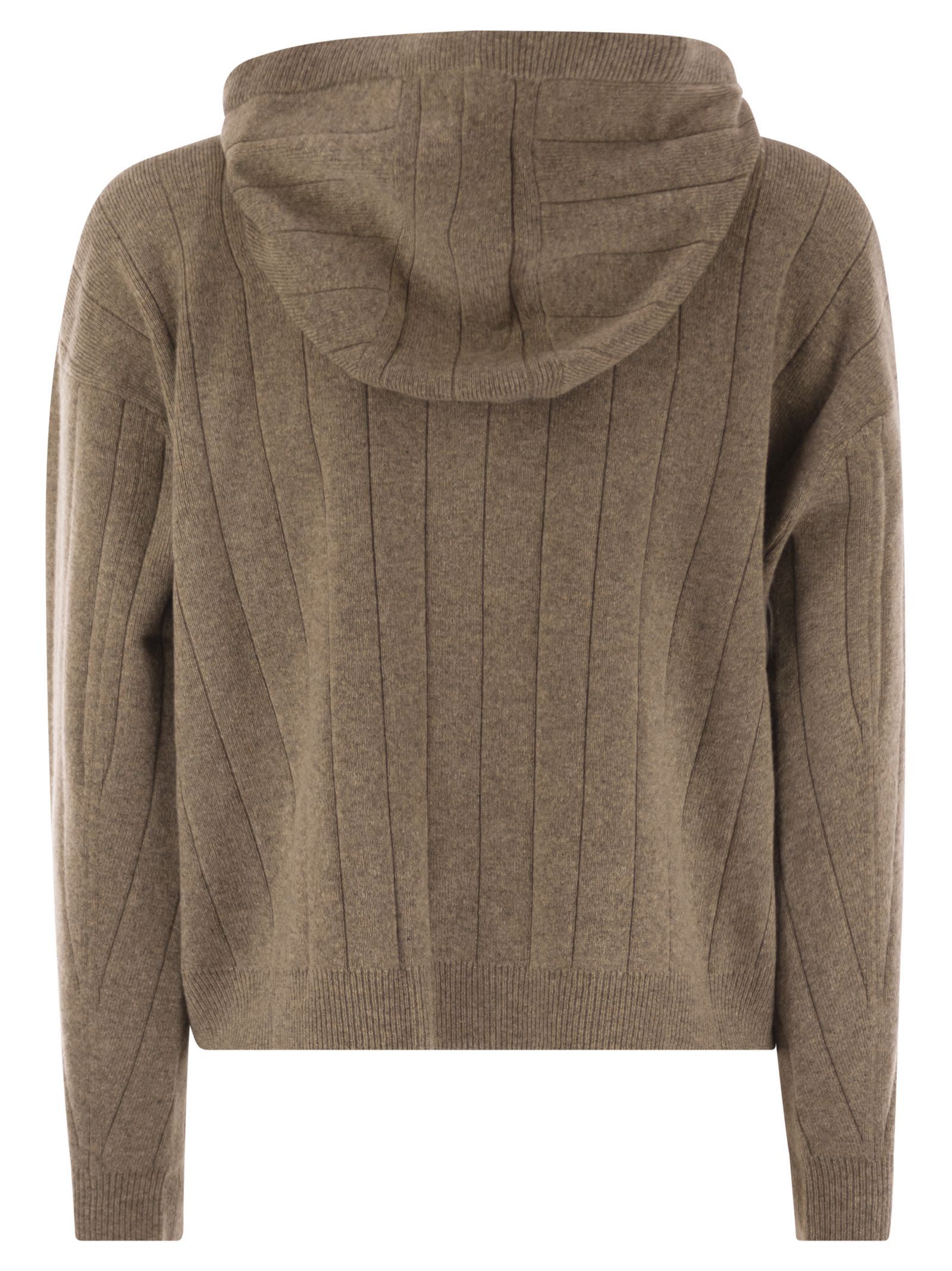Max Mara Long-sleeved Cardigan In Brown
