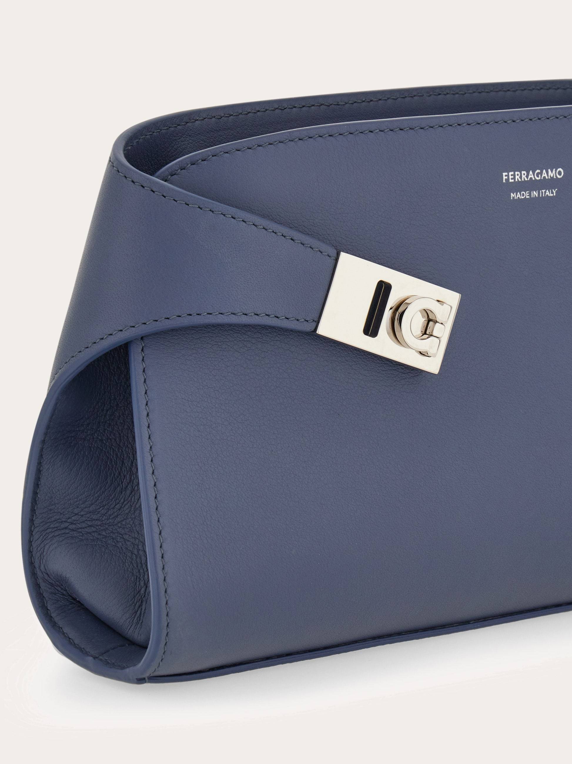 Ferragamo Mini Hug Logo-plaque Cross Body Bag In Blue