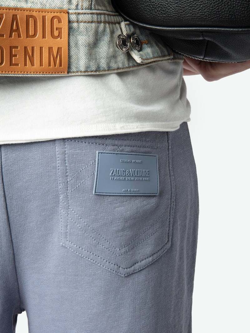 Zadig & Voltaire Party Slub Track Shorts In Gray