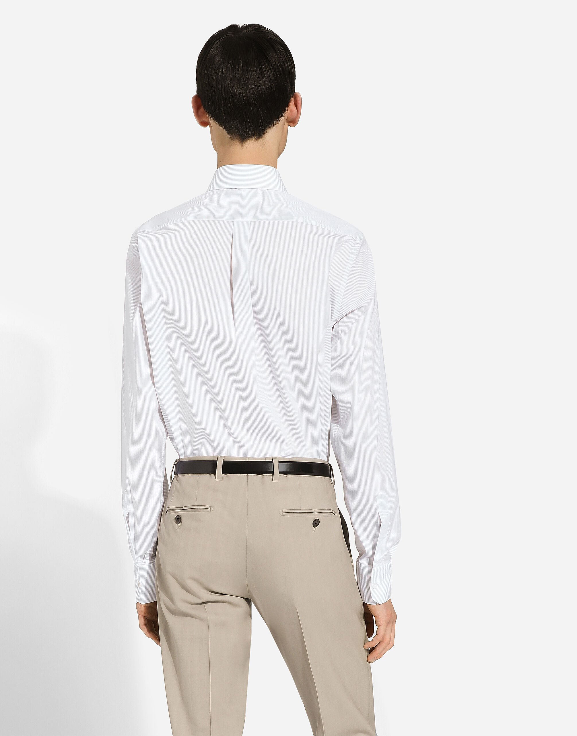 Dolce & Gabbana White Cotton Long Sleeves Formal Shirt In White