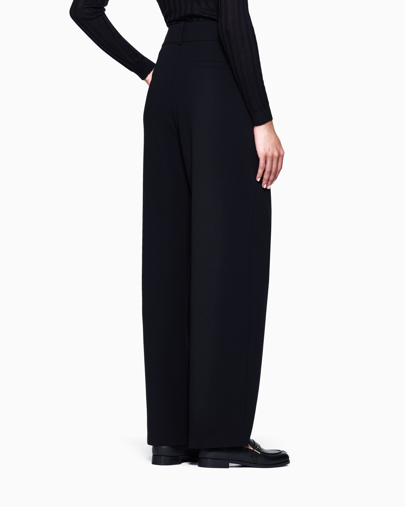 Giorgio Armani Pleated Trousers In Black
