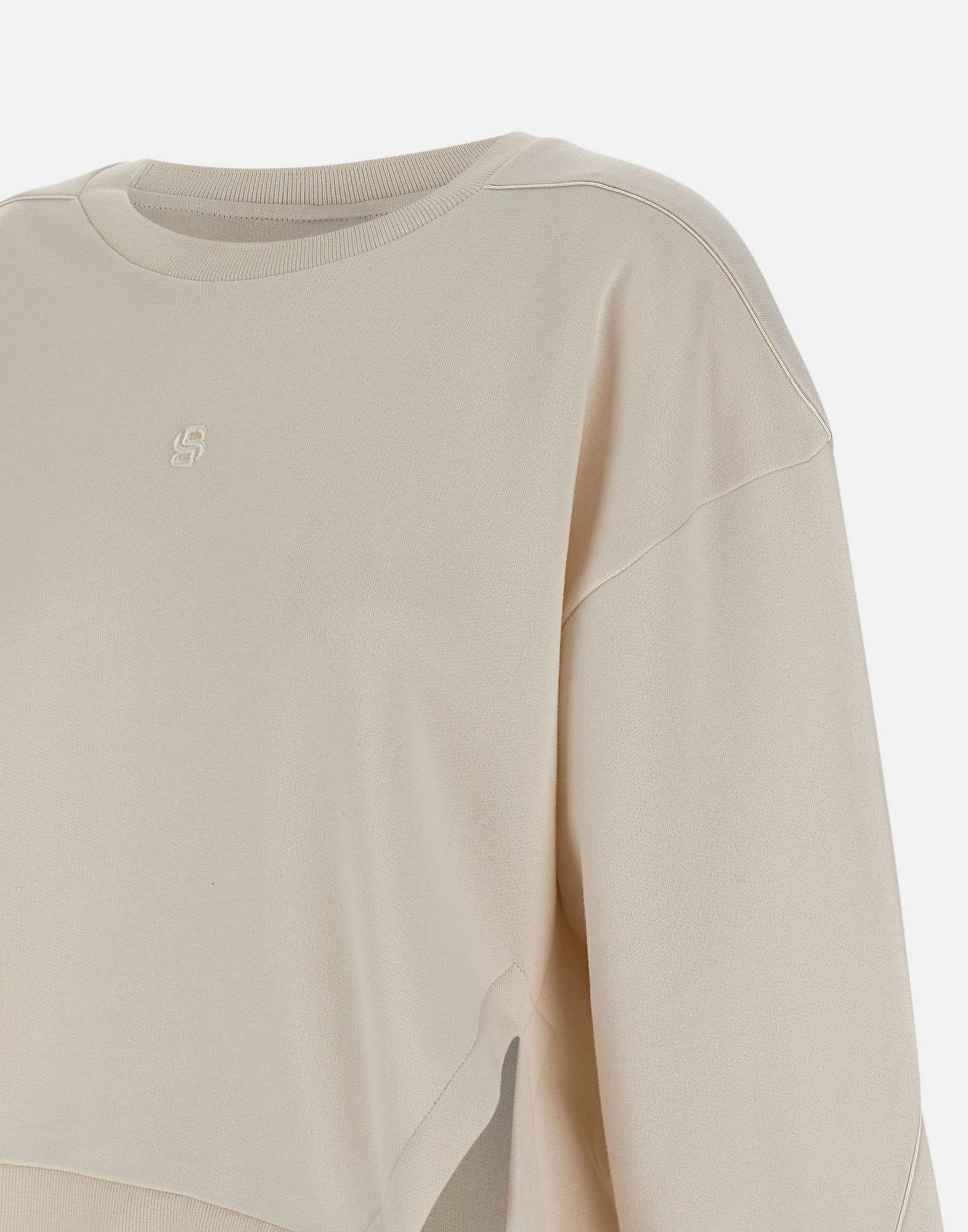 Hugo Boss Bow-detail Crew-neck Sweatshirt In Neutral