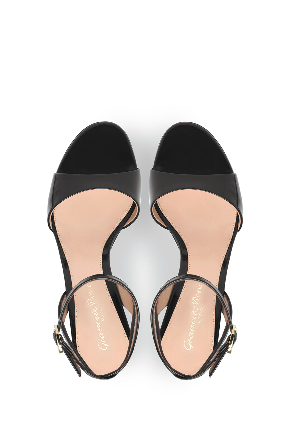 Gianvito Rossi Nancy Sandals With Sculptural Heel In Black